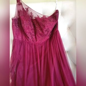 Bridesmaids burgendy dress